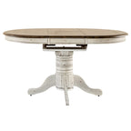 Carolina Crossing Antique Honey White Pedestal Table Set