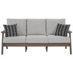 Signature Design by Ashley Emmeline Outdoor Poly All Weather Sofa with Cushion - 80W x 34D x 34H
