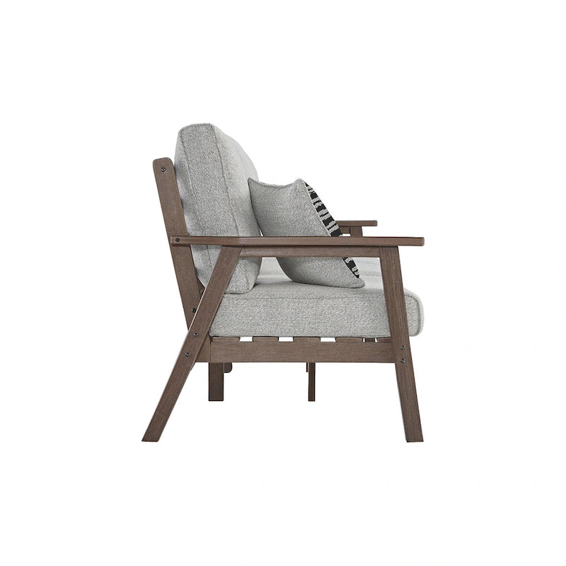 Signature Design by Ashley Emmeline Outdoor Poly All Weather Sofa with Cushion - 80W x 34D x 34H