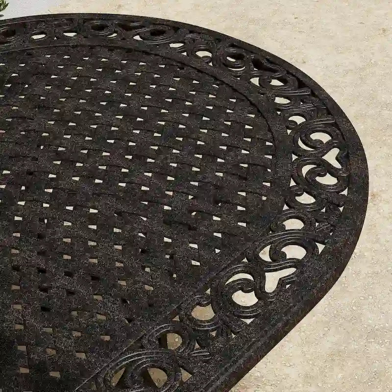 Sanibel 72 Oval Cast Aluminum Outdoor Dining Table by Homestyles