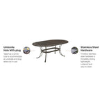 Sanibel 72 Oval Cast Aluminum Outdoor Dining Table by Homestyles