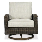 Signature Design by Ashley Paradise Trail Medium Brown/Beige 3-Piece Outdoor Seating Package - 84.38 W x 34 D x 37 H