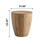 Vintage Style Bucket Drum Shaped Wooden Coffee Table