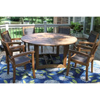 Eilaf 7 pc. Lazy Susan Set with Stacking Chairs