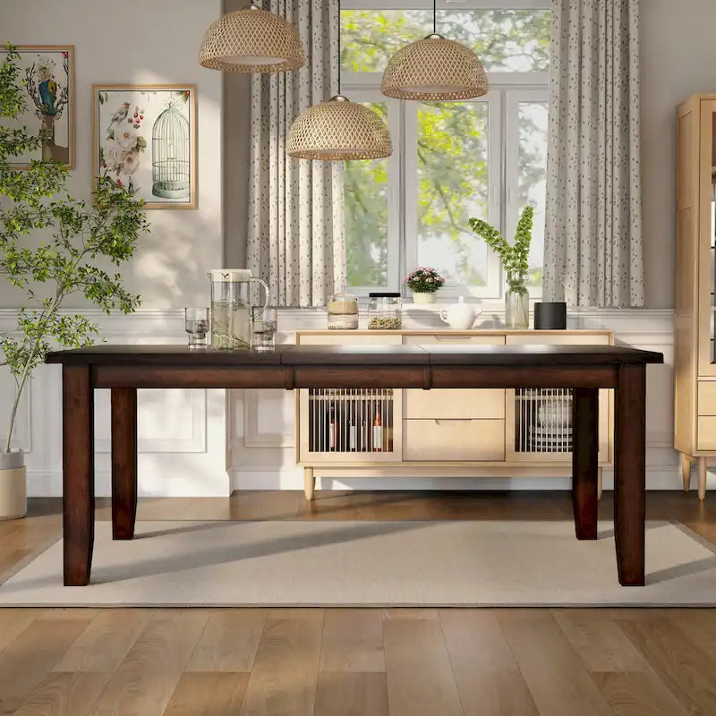 Tavolo da pranzo espandibile Furniture of America Paur Cottage Cherry da 78 pollici