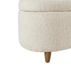 INK+IVY Bailey Taupe Boucle Flip Top Storage Bench