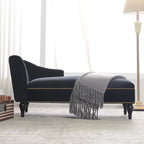 Button Tufted Velvet Chaise Lounge Chair