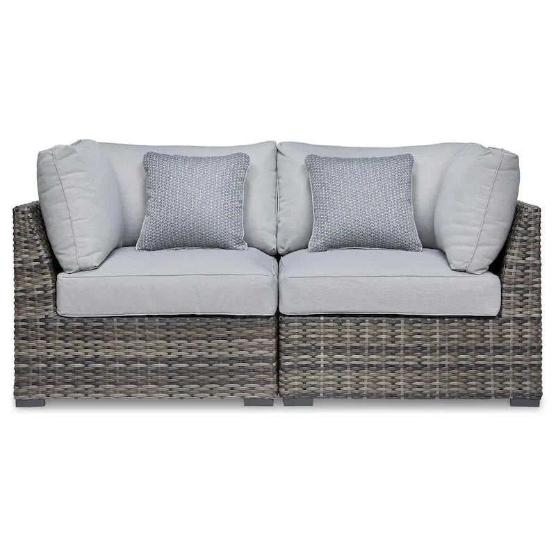 Signature Design by Ashley Harbor Court Gray Corner with Cushion, Set of 2 - 69W x 34D x 34H