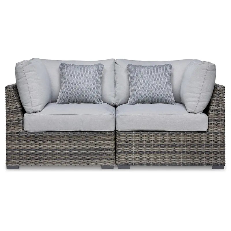 Signature Design by Ashley Harbor Court Gray Corner with Cushion, Set of 2 - 69W x 34D x 34H