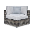 Signature Design by Ashley Harbor Court Gray Corner with Cushion, Set of 2 - 69W x 34D x 34H