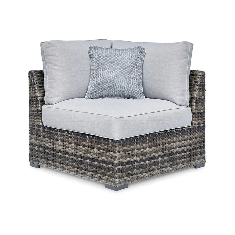 Signature Design by Ashley Harbor Court Gray Corner with Cushion, Set of 2 - 69W x 34D x 34H