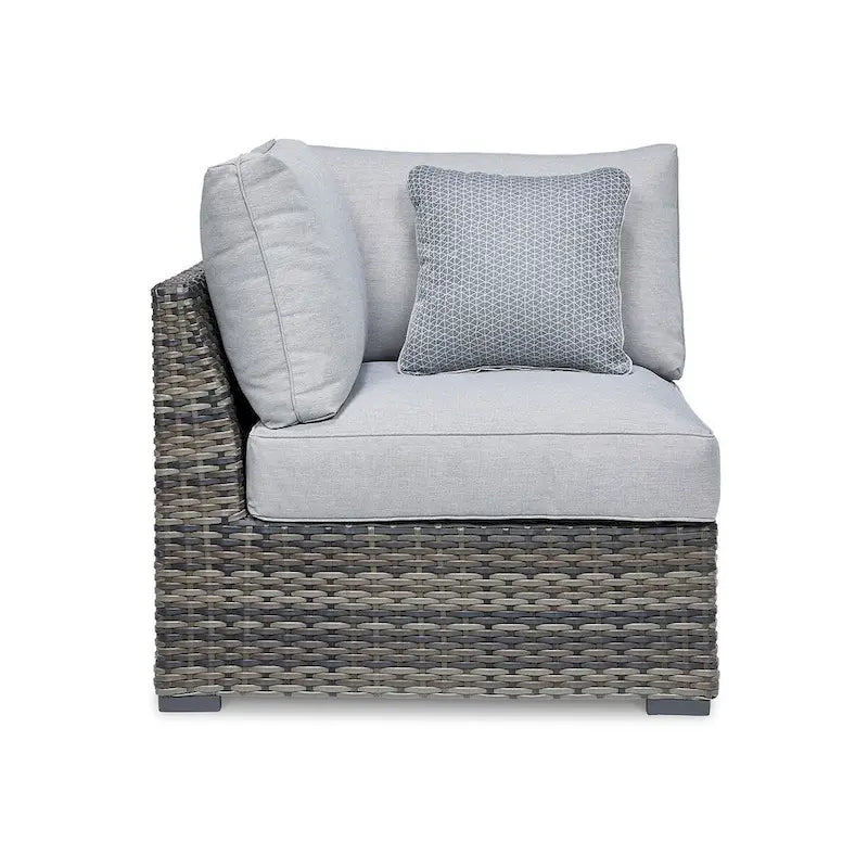 Signature Design by Ashley Harbor Court Gray Corner with Cushion, Set of 2 - 69W x 34D x 34H