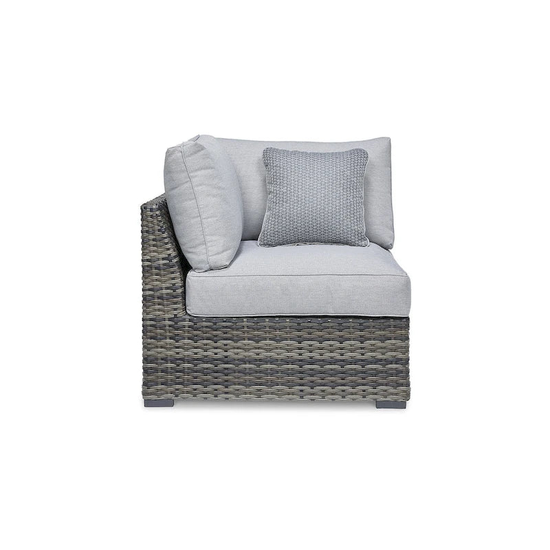 Signature Design by Ashley Harbor Court Gray Corner with Cushion, Set of 2 - 69W x 34D x 34H