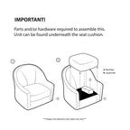 Madison Park Roan Linen Button Tufted Wing Chair