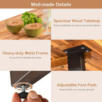 Picnic Table Bench Set Outdoor Dining Table Set with Umbrella Hole