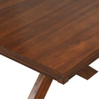 Set da pranzo Roundhill Furniture Karven in legno 9 pezzi, tavolo da pranzo allungabile con piedistallo con 8 sedie, nocciola scuro