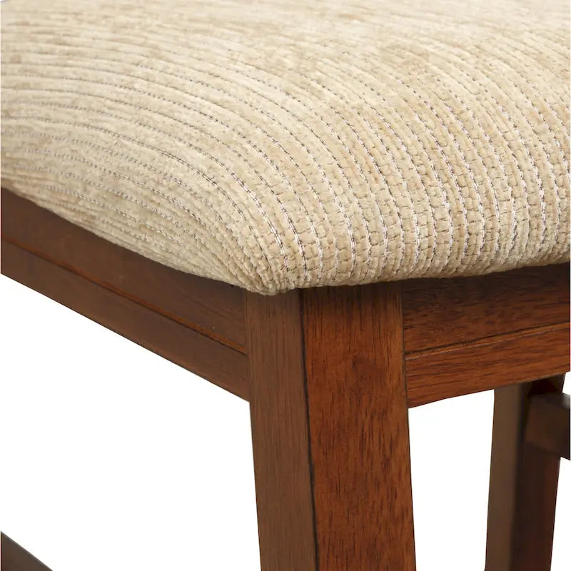 Set da pranzo Roundhill Furniture Karven in legno 9 pezzi, tavolo da pranzo allungabile con piedistallo con 8 sedie, nocciola scuro