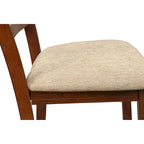 Set da pranzo Roundhill Furniture Karven in legno 9 pezzi, tavolo da pranzo allungabile con piedistallo con 8 sedie, nocciola scuro