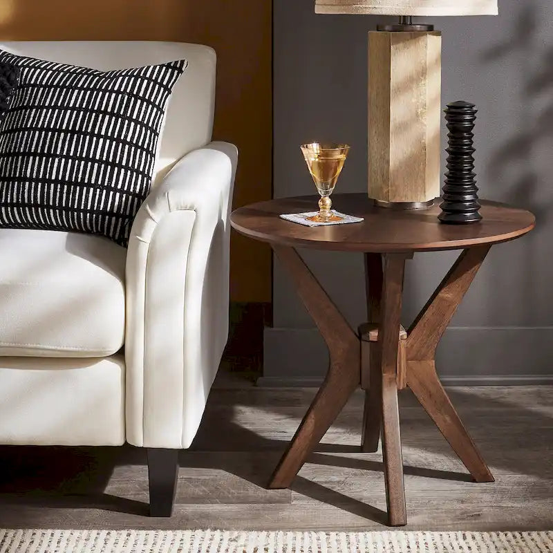Tavoli Rondo Mid-Century con finitura in noce di iNSPIRE Q Modern