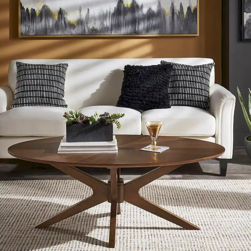 Tavoli Rondo Mid-Century con finitura in noce di iNSPIRE Q Modern