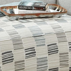 Eldan Transitional Grey Chenille Padded Cocktail Ottoman by Furniture of America