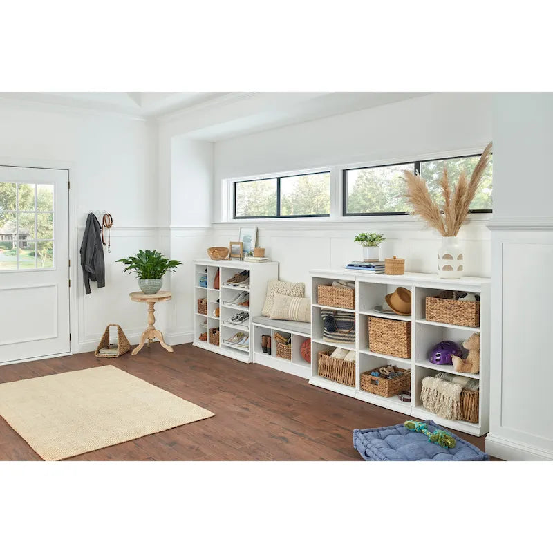 Porch & Den Southbrook 3-cube Storage Bench w/ Grey Cushion