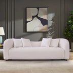 Hanar Mid Century Modern Luxury Tight Curved Back Boucle Sofa