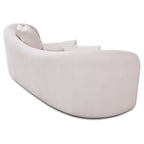 Hanar Mid Century Modern Luxury Tight Curved Back Boucle Sofa