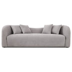 Hanar Mid Century Modern Luxury Tight Curved Back Boucle Sofa