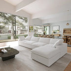 L Shape Couches for Living Room, Modern Modular Convertible Sectional Sofa Couch with Removable Cushion Covers