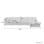 L Shape Couches for Living Room, Modern Modular Convertible Sectional Sofa Couch with Removable Cushion Covers