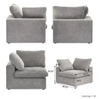 L Shape Couches for Living Room, Modern Modular Convertible Sectional Sofa Couch with Removable Cushion Covers