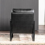US Pride Furniture Hosam 25.4 PU/Microfiber Upholstery Metal Arms Chair