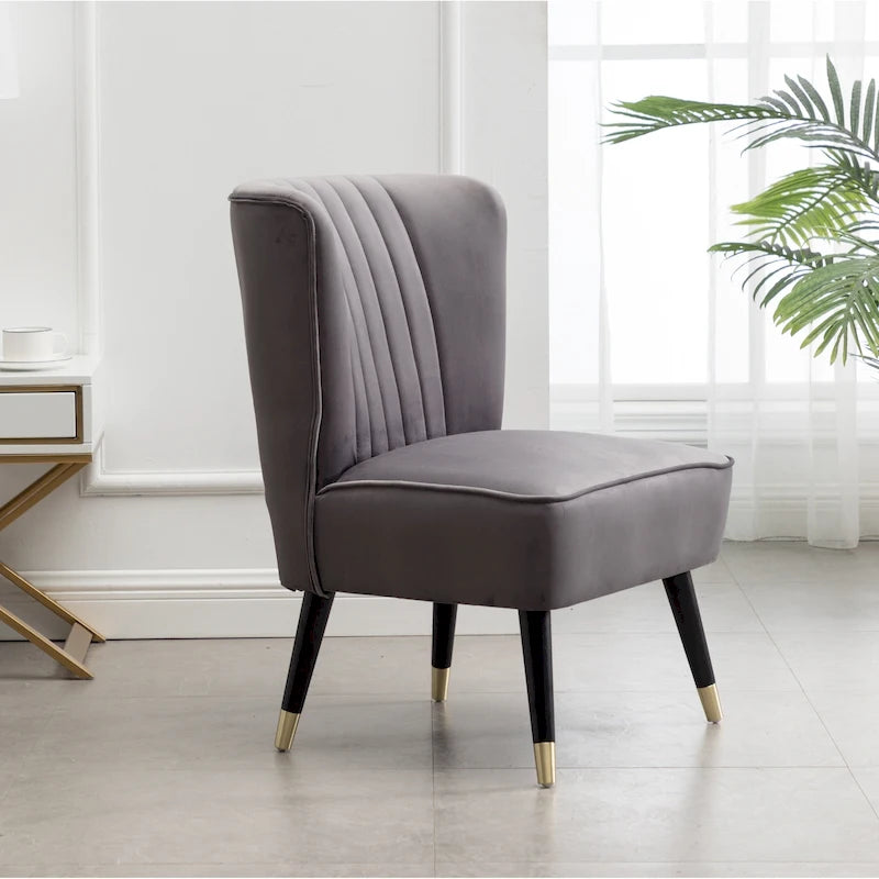 Roundhill Furniture Elon Contemporary Velvet Upholstered Accent Chair