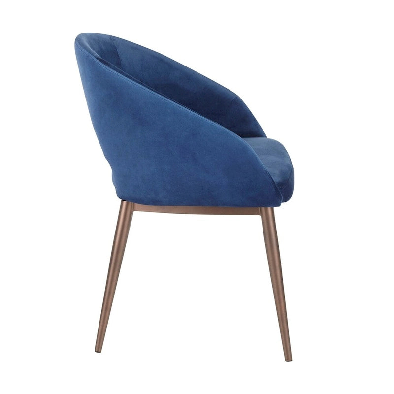 Carson Carrington Vika Upholstered Dining Chair with Copper Metal Legs