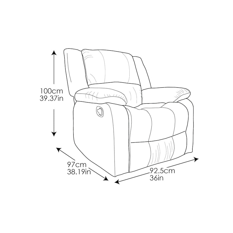 Relax A Lounger Porter Microfiber Manual Recliner by iLounge