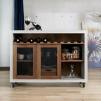 Furniture of America Sene Contemporary 4-shelf Rolling Buffet