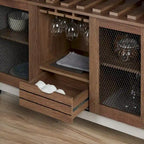 Furniture of America Sene Contemporary 4-shelf Rolling Buffet