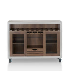 Furniture of America Sene Contemporary 4-shelf Rolling Buffet