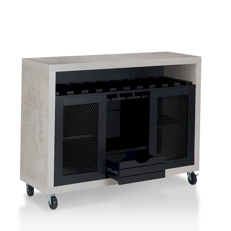 Furniture of America Sene Contemporary 4-shelf Rolling Buffet