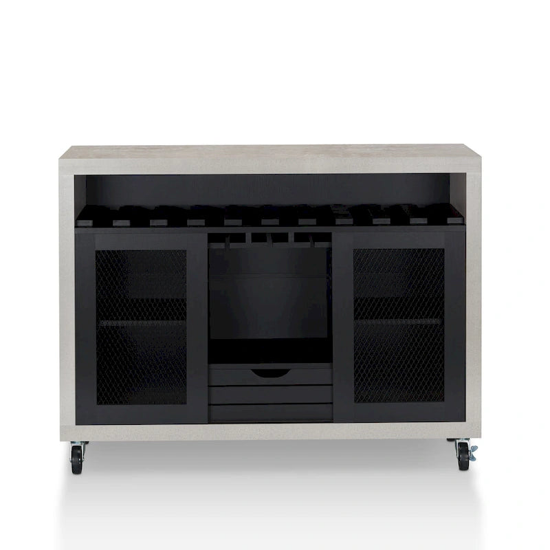 Furniture of America Sene Contemporary 4-shelf Rolling Buffet