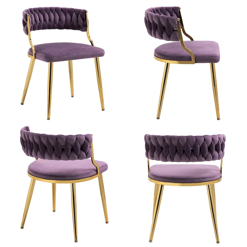Modern Velvet Dining Chairs Set of 4