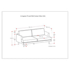 WYNDENHALL Chloris 76 inch Wide Mid-Century Modern Sofa