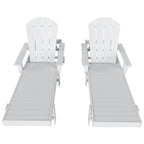 Polytrends Laguna Hdpe All Weather Outdoor Patio Pool Reclining Chaise Lounge With Arms And Wheels (Set Of 2)