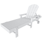 Polytrends Laguna Hdpe All Weather Outdoor Patio Pool Reclining Chaise Lounge With Arms And Wheels (Set Of 2)