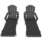 Polytrends Laguna Hdpe All Weather Outdoor Patio Pool Reclining Chaise Lounge With Arms And Wheels (Set Of 2)
