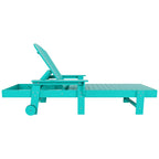 Polytrends Laguna Hdpe All Weather Outdoor Patio Pool Reclining Chaise Lounge With Arms And Wheels (Set Of 2)