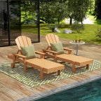 Polytrends Laguna Hdpe All Weather Outdoor Patio Pool Reclining Chaise Lounge With Arms And Wheels (Set Of 2)