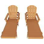 Polytrends Laguna Hdpe All Weather Outdoor Patio Pool Reclining Chaise Lounge With Arms And Wheels (Set Of 2)