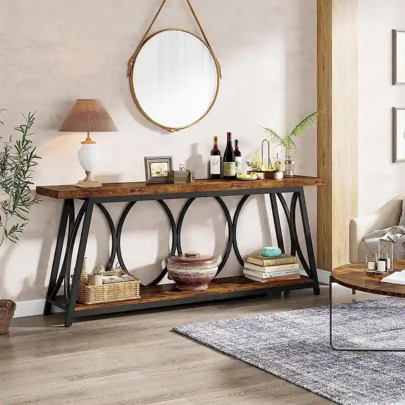 70.9 inch Extra Long Console Table Sofa Accent Table for Living Room